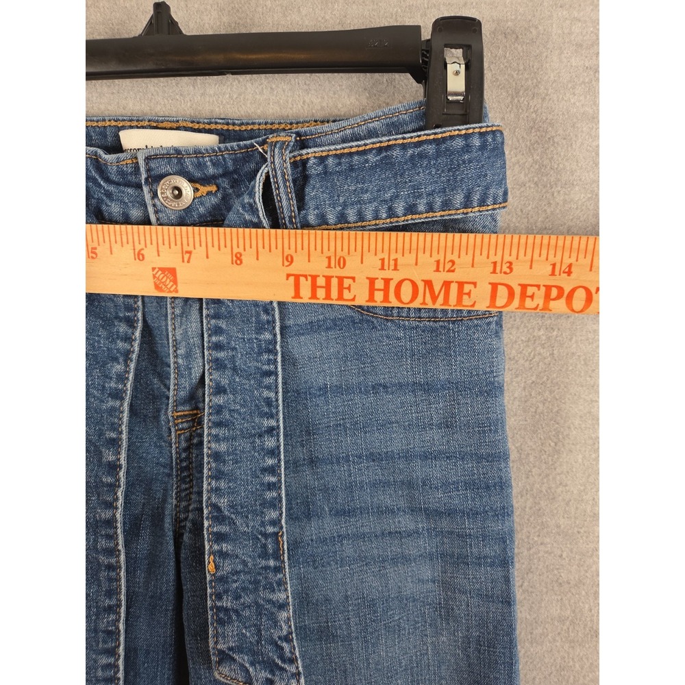 Abercrombie Kids High Rise Wide Leg Jeans Girls 11/12 Belted Stretch Boho - Picture 2 of 8